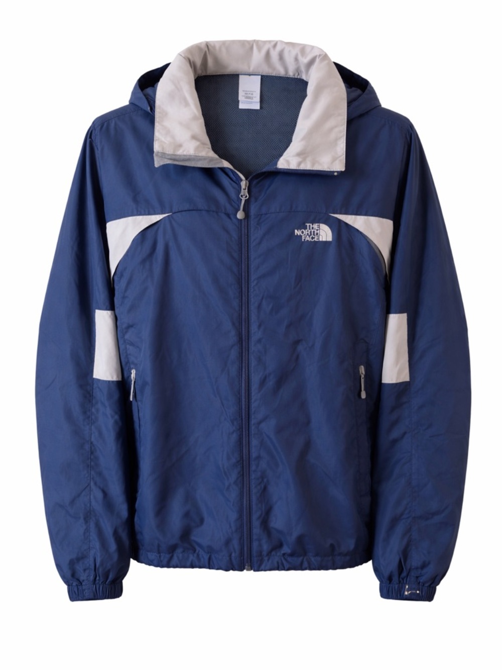 The North Face HyVent Jacket Mens XL Blue Hooded Windbreaker Nylon EUC